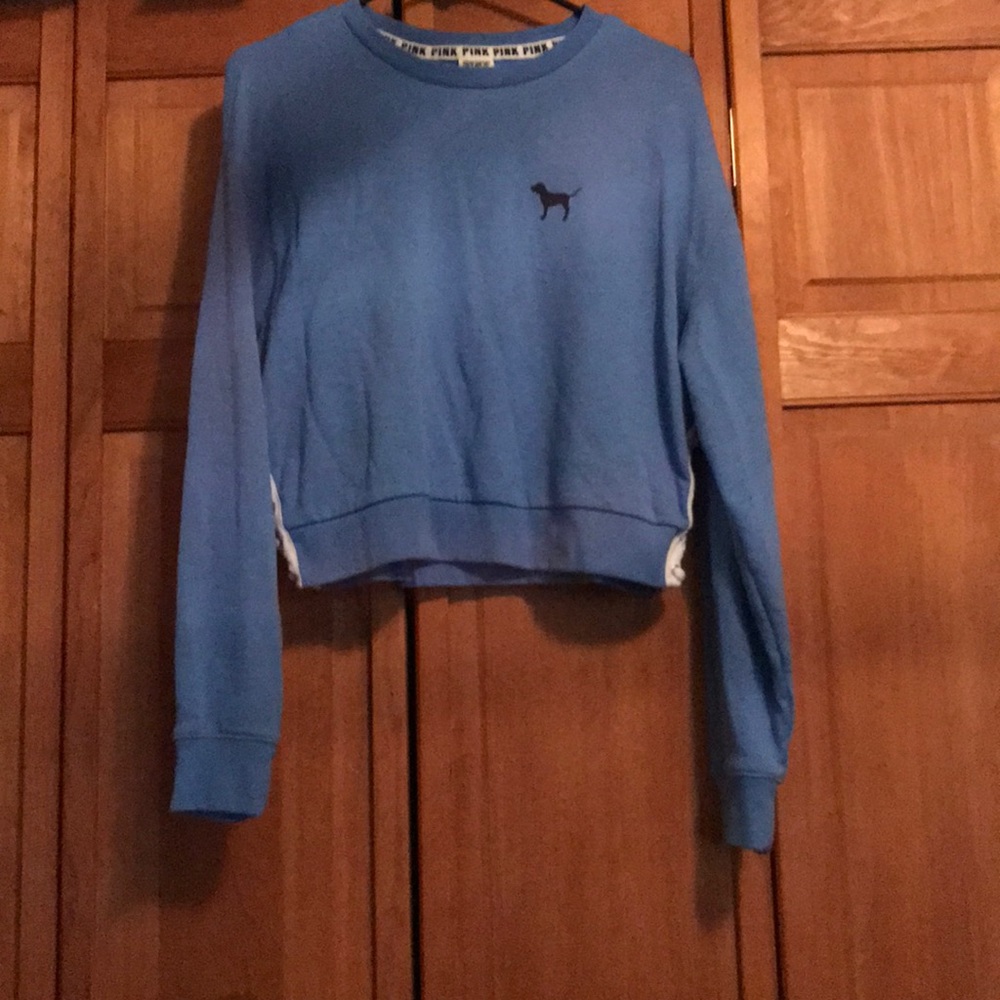 PINK Lace Up Side Sweater